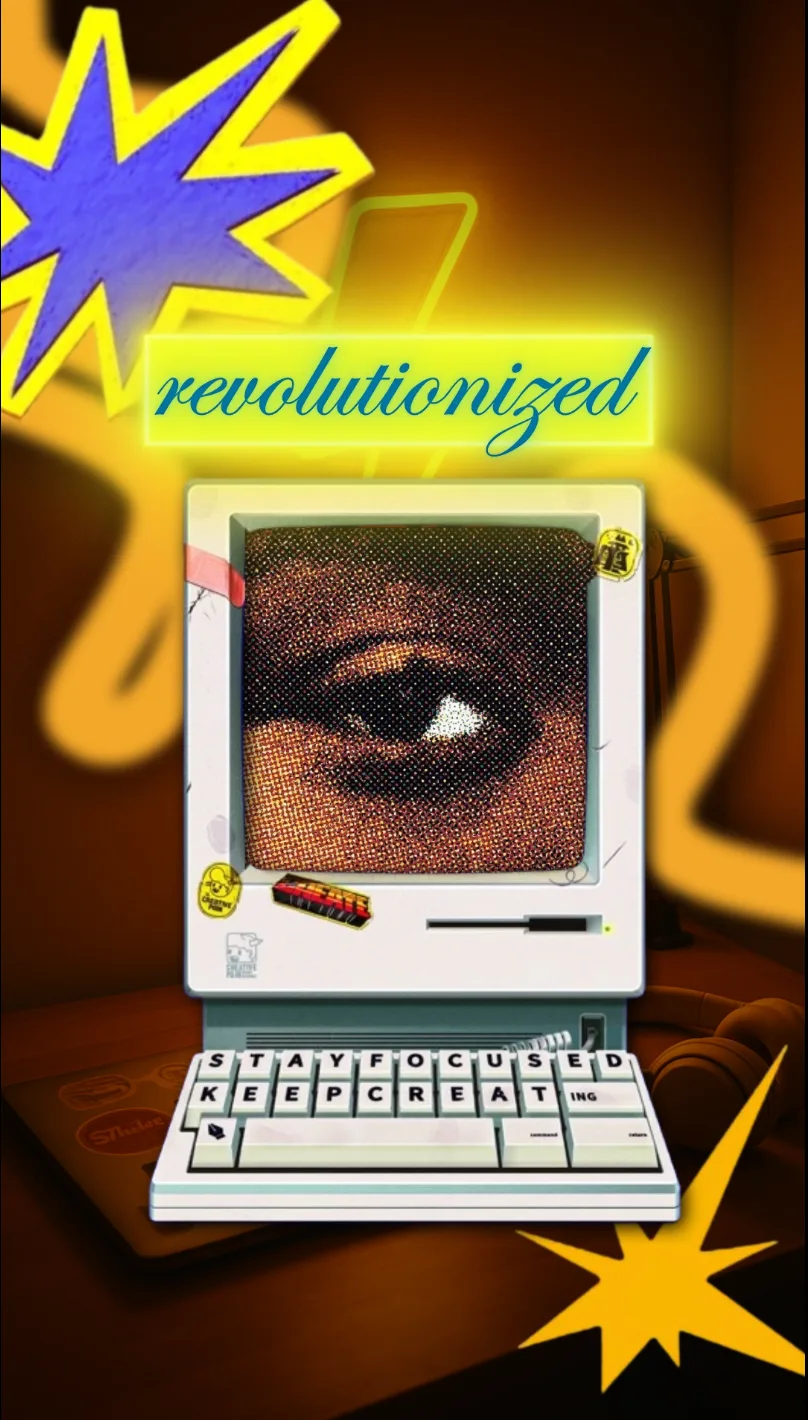 Retro computer revolutionized campaign cover
